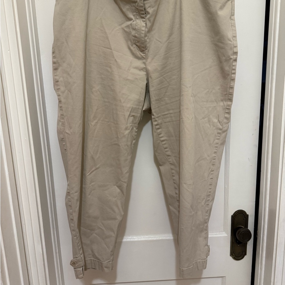 Talbots Tan Chinos Classic Cotton-Blend Tapered